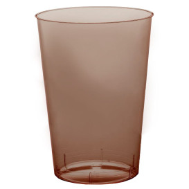 Kubki Plastikowe Księżyc Brązowe Przezroczyste PS 230ml (1000 Sztuk)