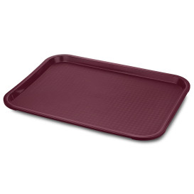 Tacki Plastikowe Fast Food Bordeaux 35,5x45,3cm (12 Sztuk)