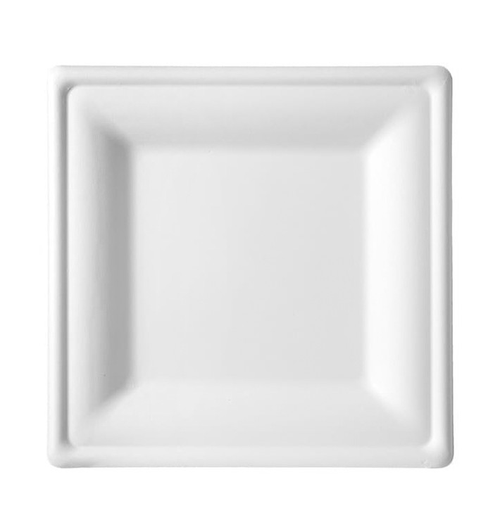 Talerz Kwadratowi Trzciny Cukrowej Białe 150x150mm (1000 Sztuk) Talerz Kwadratowi Trzciny Cukrowej Białe 150x150mm (1000 Sztuk)
