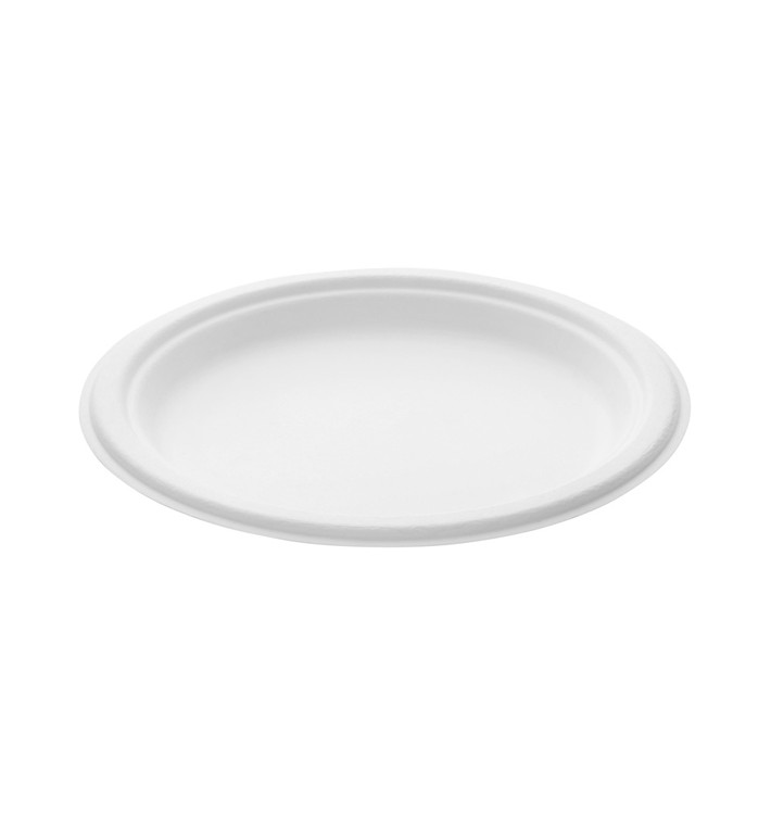 Talerz Trzciny Cukrowej Białe Ø230mm (500 Sztuk) Talerz Trzciny Cukrowej Białe Ø230mm (500 Sztuk)