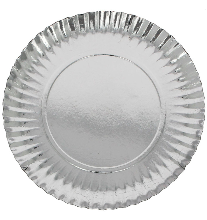 Talerz Papierowe Okrągłe Srebrne 230 mm (500 Sztuk) Talerz Papierowe Okrągłe Srebrne 230 mm (500 Sztuk)