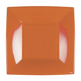 Talerz Plastikowe Płaski Orange Nice PP 180mm (25 Sztuk)