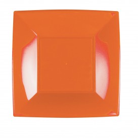 Talerz Plastikowe Płaski Orange Nice PP 230mm (25 Sztuk)