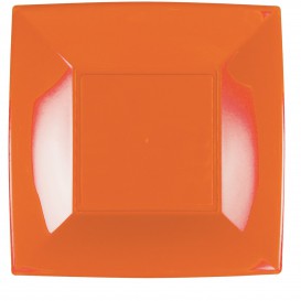 Talerz Plastikowe Płaski Orange Nice PP 290mm (12 Sztuk)