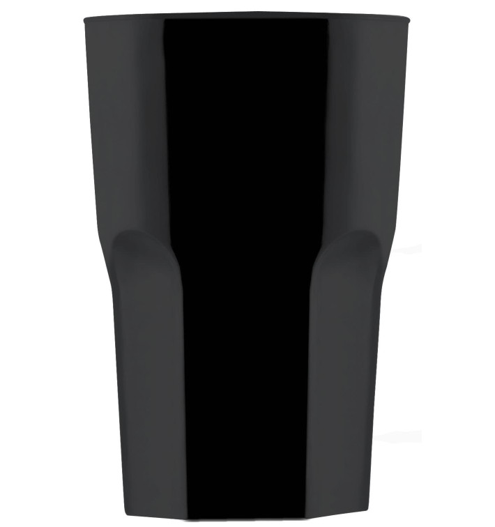 Kubki Wielokrotnego Użytku SAN "Granity" Czarni 400 ml (5 Sztuk) Kubki Wielokrotnego Użytku SAN "Granity" Czarni 400 ml (5 Sztuk)