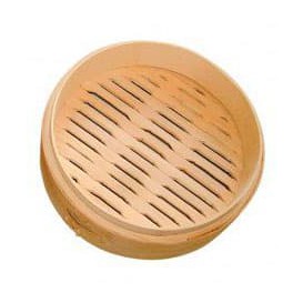 Bamboo Steamer with Lid Ø8x6cm (200 Units)