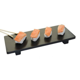Tacki Finger Food Bambusowe - Opakowanie na wynos Czarni na Sushi 30x11x2,5cm (1 Sztuk)