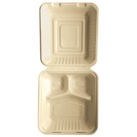 Opakowania MenuBox Trzciny Cukrowej 3C Naturalne 20x20x7,5cm (200 Sztuk)