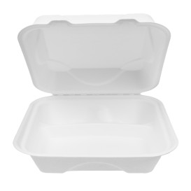 Opakowania MenuBox Trzciny Cukrowej 3C Białe 20x20x7,5cm (50 Sztuk)