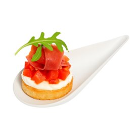 Mini Miski Owal Trzciny Cukrowej Białe 8x5cm (500 Sztuk)