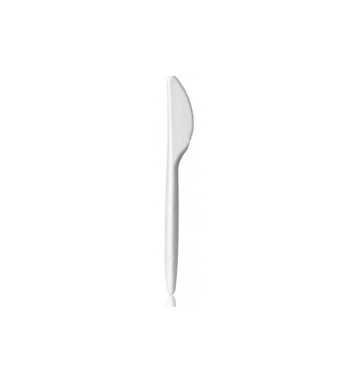 Nóż Plastikowi Luxuri Białe 175 mm (20 Sztuk)