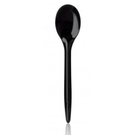 Łyżeczki Plastikowe Luxuri Czarni 125 mm (100 Sztuk)