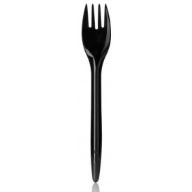 Widelczyki Plastikowe Luxuri Czarni 175 mm (100 Sztuk)
