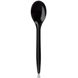 Łyżka Plastikowe Luxuri Czarni 175 mm (2000 Sztuk)
