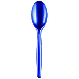 Łyżka Plastikowe Easy PS Niebieski Perełka 185 mm (20 Sztuk)