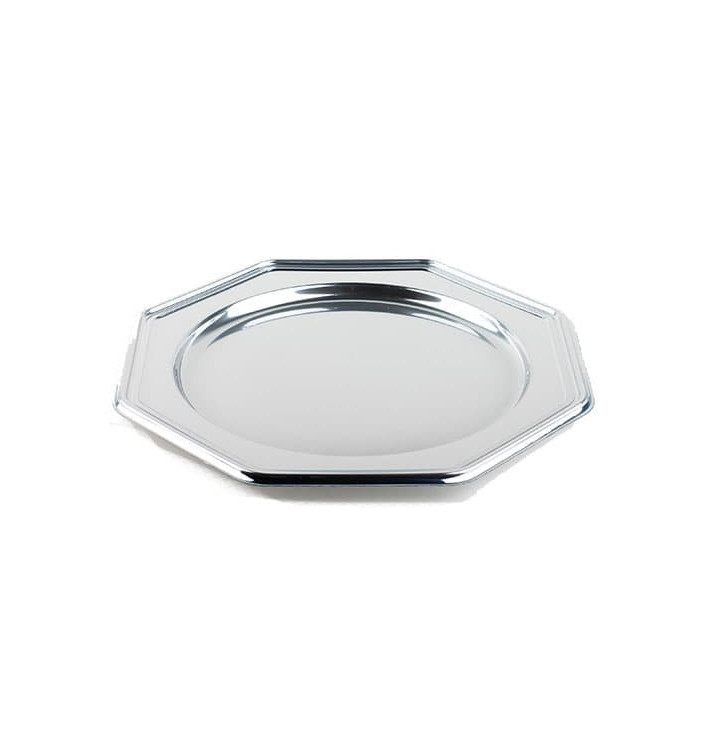 Podtalerz Plastikowy PET Ośmioboczny Srebro 30 cm (50 Sztuk) Podtalerz Plastikowy PET Ośmioboczny Srebro 30 cm (50 Sztuk)