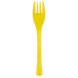 Widelczyki Plastikowe Fly Żółty Przezroczyste 140mm (50 Sztuk)