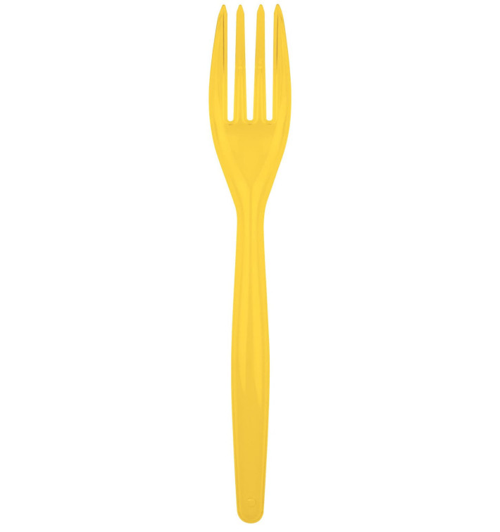 Widelczyki Plastikowe Easy PS Żółty 180mm (500 Sztuk) Widelczyki Plastikowe Easy PS Żółty 180mm (500 Sztuk)