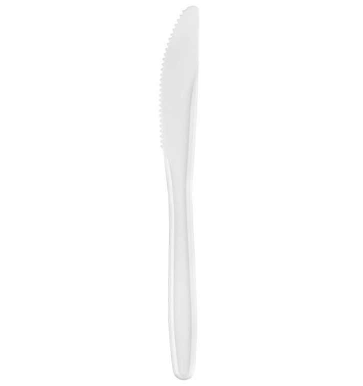 Nóż Plastikowi Easy PP Białe 175mm (100 Sztuk) Nóż Plastikowi Easy PP Białe 175mm (100 Sztuk)