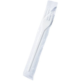 Widelczyki Plastikowe PS Białe 170 mm Zawinięti w Folii (1.000 Sztuk)