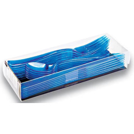 Kit Sztućców Plastikowe Widelczyki, Nóż, Łyżka Turkusowe (20 Kits)