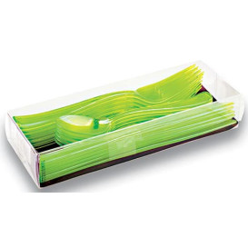 Kit Sztućców Plastikowe Widelczyki, Nóż, Łyżka Zielone (20 Kits)