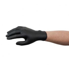 Rękawiczki Nitrylowe bez Talk Czarni Rozmiar M AQL 1.5 (1000 Sztuk)