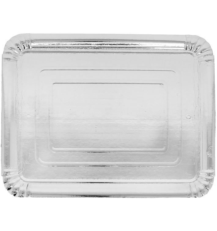 Tacki Papierowe Prostokątny Srebrne 25x34cm (400 Sztuk) Tacki Papierowe Prostokątny Srebrne 25x34cm (400 Sztuk)