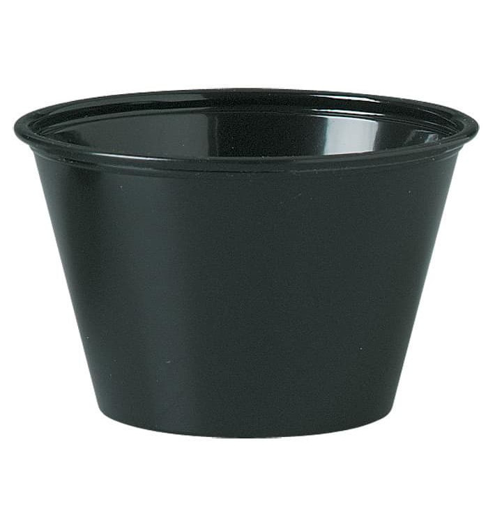 Miski na Sos PS Czarni 120ml Ø7,3cm (250 Sztuk) Miski na Sos PS Czarni 120ml Ø7,3cm (250 Sztuk)