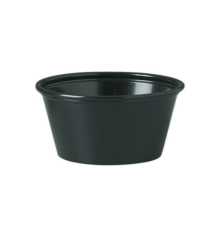 Miski na Sos PS Czarni 60ml Ø6,6cm (2500 Sztuk) Miski na Sos PS Czarni 60ml Ø6,6cm (2500 Sztuk)