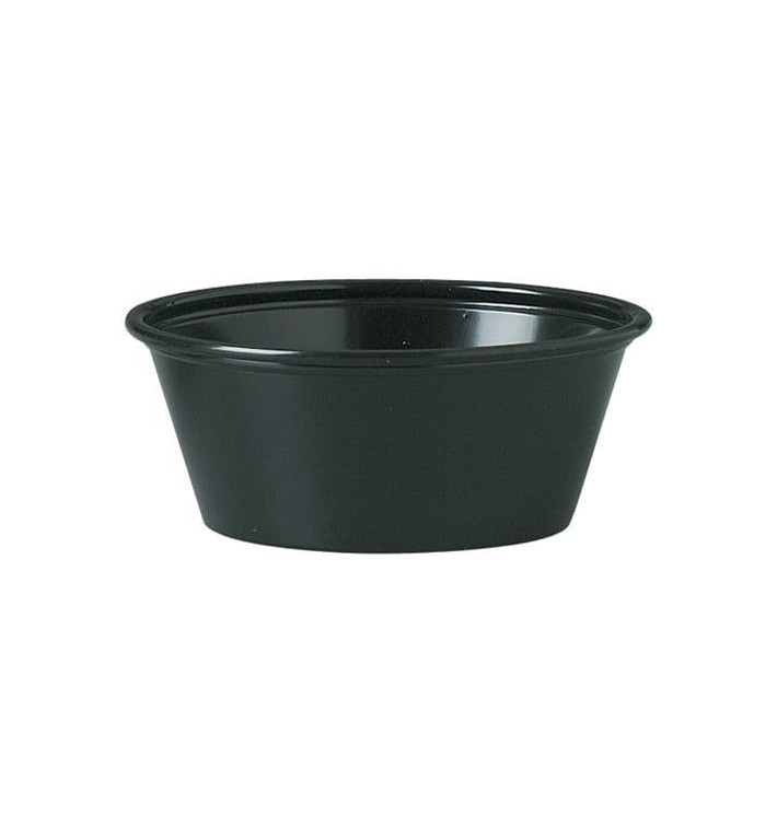 Miski na Sos PS Czarni 44ml Ø6,6cm (2500 Sztuk) Miski na Sos PS Czarni 44ml Ø6,6cm (2500 Sztuk)