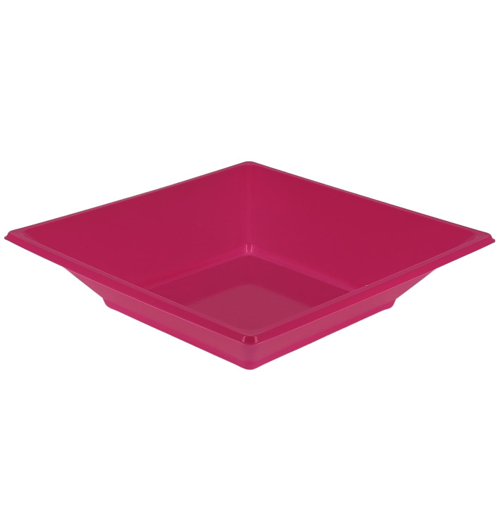Talerz Plastikowe Głębokie Kwadratowi Fuchsia 170mm (25 Sztuk) Talerz Plastikowe Głębokie Kwadratowi Fuchsia 170mm (25 Sztuk)