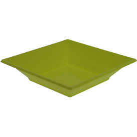 Talerz Plastikowe Głębokie Kwadratowi Pistacja 170mm (25 Sztuk)