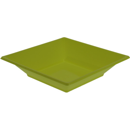 Talerz Plastikowe Głębokie Kwadratowi Pistacja 17cm (750 Sztuk)