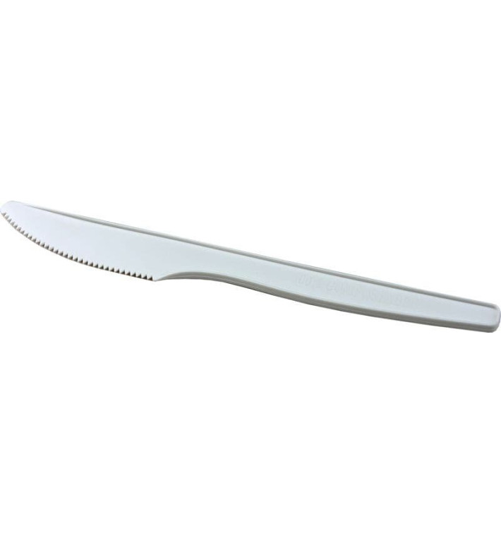Nóż Biodegradowalny CPLA Białe 160mm (50 Sztuk) Nóż Biodegradowalny CPLA Białe 160mm (50 Sztuk)