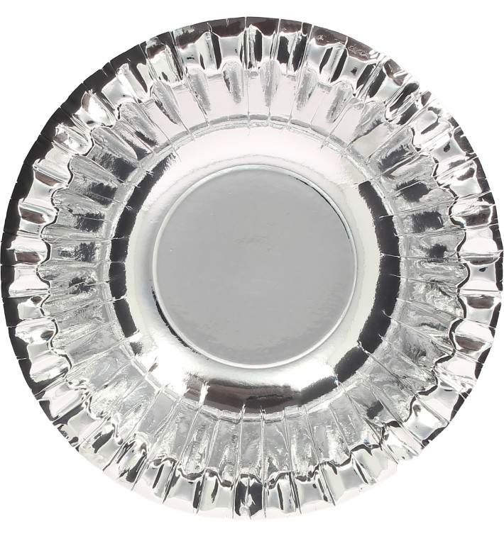 Miski Papierowe "Party" Srebro Ø160mm (6 Sztuk) Miski Papierowe "Party" Srebro Ø160mm (6 Sztuk)