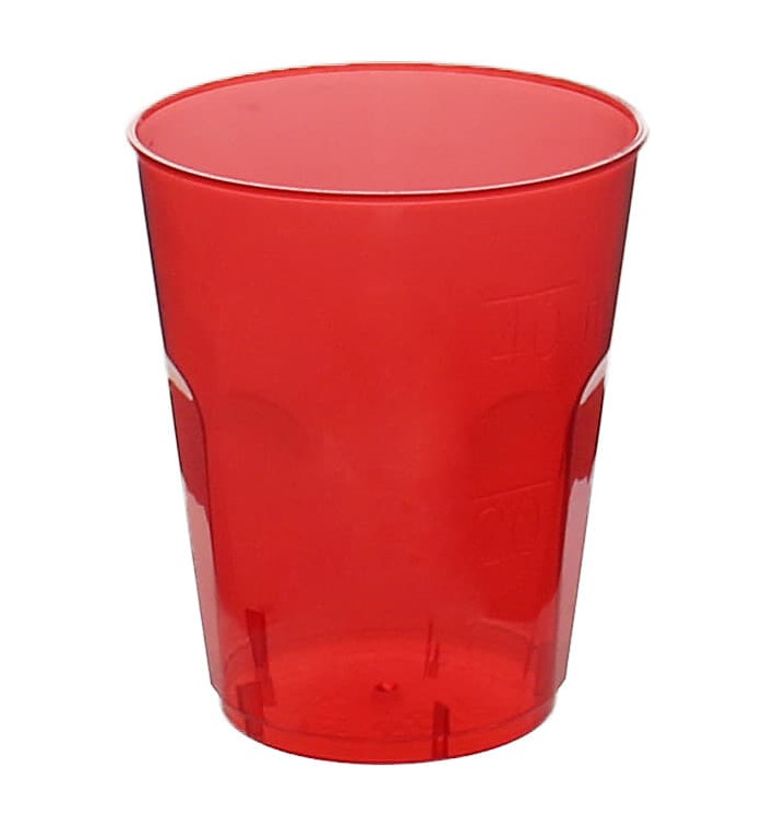 Kubki Plastikowe "Diament" PS Szkło Czerwerne 50ml (20 Sztuk) Kubki Plastikowe "Diament" PS Szkło Czerwerne 50ml (20 Sztuk)