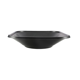 Miski Plastikowe PP Kwadratowi "X-Table" Czarni 18x18cm (8 Sztuk)