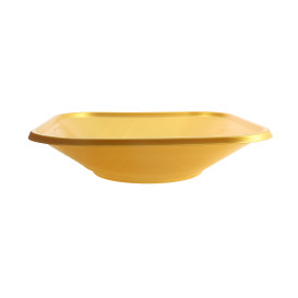 Miski Plastikowe PP Kwadratowi "X-Table" Złote 18x18cm (120 Sztuk)