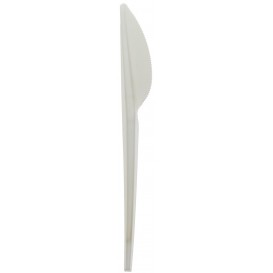 Nóż Biodegradowalny CPLA Białe 175mm (15 Sztuk)