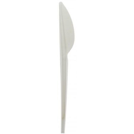 Nóż Biodegradowalny Biały z CPLA 17,5cm (15 Sztuk)