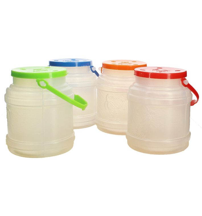 Carafe Przezroczyste Przezroczysty z Uchwytami i Pokrywka do 500 ml (10 Sztuk) Carafe Przezroczyste Przezroczysty z Uchwytami i Pokrywka do 500 ml (10 Sztuk)