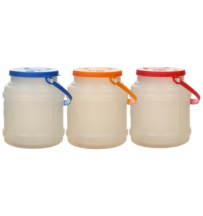 Carafe Przezroczysty z Uchwytami i Pokrywka do 500 ml (100 Sztuk) Carafe Przezroczysty z Uchwytami i Pokrywka do 500 ml (100 Sztuk)