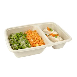 Pojemniki Trzciny Cukrowej 2C 800ml 230x165x50mm (75 Sztuk)