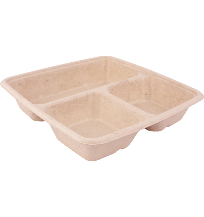 Pojemniki Trzciny Cukrowej 3C 900ml 230x230x40mm (75 Sztuk) Pojemniki Trzciny Cukrowej 3C 900ml 230x230x40mm (75 Sztuk)