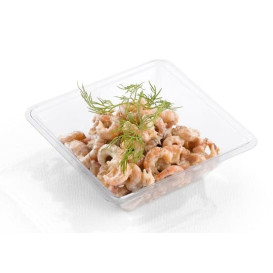 Miski mini Plastikowe PET Zamykane na Gorąco 175ml 90x90x40mm (600 Sztuk)