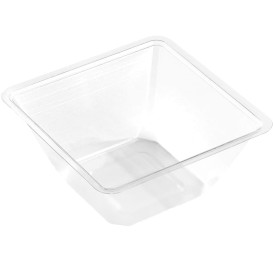 Miski mini Plastikowe PET Zamykane na Gorąco 250ml 90x90x60mm (50 Sztuk)