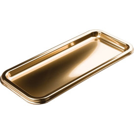 Tacki Plastikowe Prostokątny Złote 35x16cm (5 Sztuk)