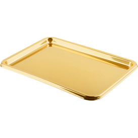 Tacki Plastikowe Prostokątny Złote 35x24 cm (50 Sztuk)