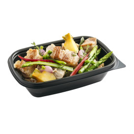 Pojemniki Plastikowe PP Czarni 500ml 20x13x5cm (300 Sztuk)